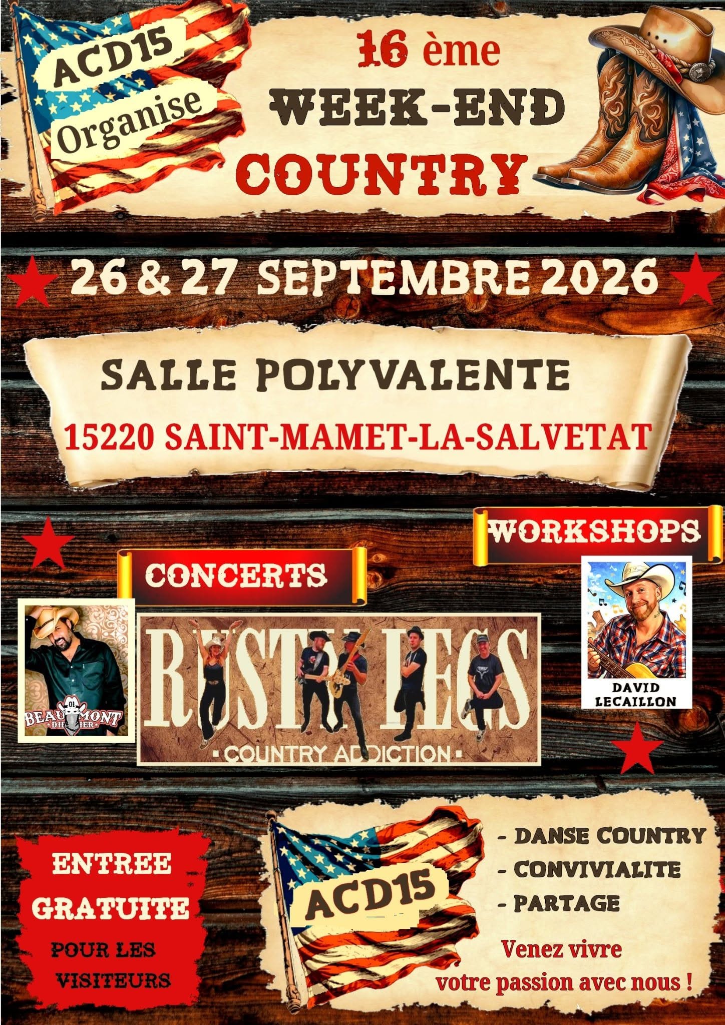 Week-End Country — 155220 Saint Mamet la salvetat (26/09/2026 • 27/09/2026)